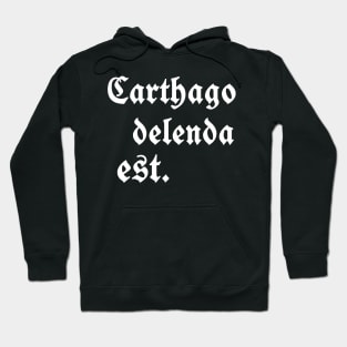 Official zuck Bucks Carthago Delenda Est Latin phrase Hoodie